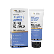 Dr. Sheth's Ceramide & Vitamin C Oil-Free Face Moisturizer for Oily | Combination & Acne prone skin | Repairs Damaged Skin Barrier | Hydrates & Brighten | lightweight formula | 50 g