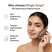 Ethiglo Deep Cleansing Soap for All Skin Types | Helps Reduce Acne Scars, Dullness, Tanning & Pigmentation | Leaves Skin Soft & Smooth | Pack of 1 (75g)