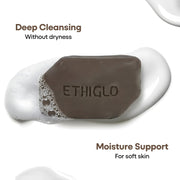 Ethiglo Deep Cleansing Soap for All Skin Types | Helps Reduce Acne Scars, Dullness, Tanning & Pigmentation | Leaves Skin Soft & Smooth | Pack of 1 (75g)