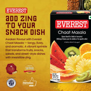 Everest Chaat Masala – 100g | Tangy & Flavourful Chaat/Chat Masala Powder for Snacks, Fruits, Salads & Street-Style Dishes