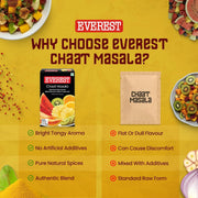 Everest Chaat Masala – 100g | Tangy & Flavourful Chaat/Chat Masala Powder for Snacks, Fruits, Salads & Street-Style Dishes