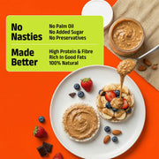 Pintola All Natural Peanut Butter Extra Crunchy|Unsweetened | 30g Protein | Gluten & Cholesterol Free, Vegan, Nut Butter, High in Protein Spread, 100% Pure Roasted peanut butter