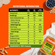 Pintola All Natural Peanut Butter Extra Crunchy|Unsweetened | 30g Protein | Gluten & Cholesterol Free, Vegan, Nut Butter, High in Protein Spread, 100% Pure Roasted peanut butter