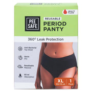 PEESAFE Cotton Reusable Period Panty for Women & Girls | Large Size | Suitable for Heavy Flow | Rash Free, Leak Proof Menstrual Underwear | Comfortable Fit | Lasts Up to 60 Washes Black