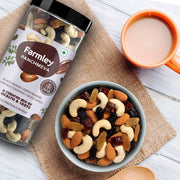 Farmley Panchmeva Dry Fruits Mix I Fit for Fasting | Healthy Snacks Mixed Nuts Contains Almonds, Cashews, Dates, Black Raisin, Green Raisin