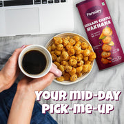 Farmley Roasted and Flavoured Makhana | Achaari Chatka Makhana | Namkeen Snacks & Puffed Snacks | Healthy Snack | Cholesterol Free | Gluten Free | Rich In Protein & Fiber | Roasted in Olive Oil - 77g Jar