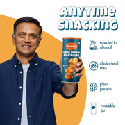 Farmley Roasted and Flavoured Makhana | Cheesy Cheddar Makhana | Namkeen Snacks & Puffed Snacks | Healthy Snack | Cholesterol Free | Gluten Free | Rich In Protein & Fiber | Roasted in Olive Oil - 77g Jar