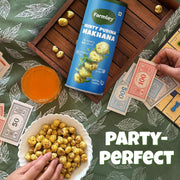 Farmley Roasted and Flavoured Makhana | Minty Pudina Makhana | Namkeen Snacks & Puffed Snacks | Healthy Snack | Cholesterol Free | Gluten Free | Rich In Protein & Fiber | Roasted in Olive Oil - 77g Jar