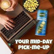 Farmley Roasted and Flavoured Makhana | Minty Pudina Makhana | Namkeen Snacks & Puffed Snacks | Healthy Snack | Cholesterol Free | Gluten Free | Rich In Protein & Fiber | Roasted in Olive Oil - 77g Jar