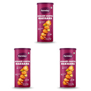 Farmley Roasted and Flavoured Makhana | Achaari Chatka Makhana | Namkeen Snacks & Puffed Snacks | Healthy Snack | Cholesterol Free | Gluten Free | Rich In Protein & Fiber | Roasted in Olive Oil - 77g Jar