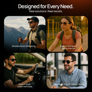 Fire-Boltt Fire-Lens Sway Smart Glasses, Bluetooth Calling & Open-Ear Bluetooth Sunglasses with HD Sound & Smart Audio Touch Controls Voice Assistant (Siri/Alexa/Google), Fast Charging for Men & Women