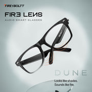 Fire-Boltt Fire-Lens Dune Smart Glasses, Bluetooth Calling & Open-Ear Bluetooth Sunglasses with HD Sound & Smart Audio Touch Controls Voice Assistant (Siri/Alexa/Google), Fast Charging for Men & Women