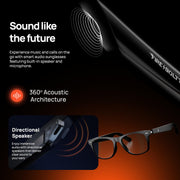 Fire-Boltt Fire-Lens Sway Smart Glasses, Bluetooth Calling & Open-Ear Bluetooth Sunglasses with HD Sound & Smart Audio Touch Controls Voice Assistant (Siri/Alexa/Google), Fast Charging for Men & Women