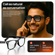 Fire-Boltt Fire-Lens Smart Glasses, Bluetooth Calling & Open-Ear Bluetooth Sunglasses with HD Sound & Smart Audio Touch Controls Voice Assistant (Siri/Alexa/Google), Fast Charging for Men & Women