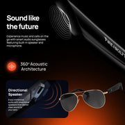 Fire-Boltt Fire-Lens Sway Smart Glasses, Bluetooth Calling & Open-Ear Bluetooth Sunglasses with HD Sound & Smart Audio Touch Controls Voice Assistant (Siri/Alexa/Google), Fast Charging for Men & Women