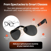 Fire-Boltt Fire-Lens Sway Smart Glasses, Bluetooth Calling & Open-Ear Bluetooth Sunglasses with HD Sound & Smart Audio Touch Controls Voice Assistant (Siri/Alexa/Google), Fast Charging for Men & Women