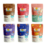 GOAT Life High Protein Overnight Oats 420g Pack of 6 Assorted Flavours 4X20g & 2X 10g Protein Oats | Fibre Rich, No Added Sugar | Instant Breakfast | Supports Weight Management & Muscle Recovery | Healthy Meal