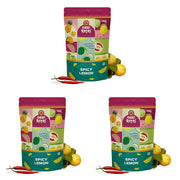 GO DESi Spicy Lemon Candy, 200g, Fruit Snacks, Mouth Freshener, Nimbu Bites, Dehydrated