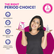 GynoCup Reusable Menstrual Cup for Women (White) | Medium Size with Pouch |
