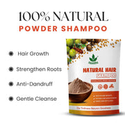 Havintha Natural Hair Shampoo With Herbal Amla Reetha Shikakai And Methi Dana Powder For Men & Women, Totally Organic | Paraben And Sulphate Free Shampoo - 227gm (Pack of 1)