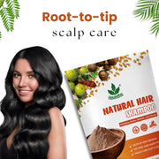 Havintha Natural Hair Shampoo With Herbal Amla Reetha Shikakai And Methi Dana Powder For Men & Women, Totally Organic | Paraben And Sulphate Free Shampoo - 227gm (Pack of 1)