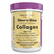 HealthyHey Skin Glow-n-Shine® Collagen Powder 200g | Hydrolysed Collagen for Women and Men with Hyaluronic Acid, Biotin and Vitamin C for Healthy Skin, Hair and Nails - (Unflavoured, 200gm)