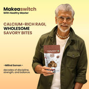 Healthy Master Ragi Chips 200g | Light & Crispy Chips, High protein | Natural ingredients, Vegan, Gluten Free, No Palm Oil, No Artificial Preservatives, Trans Fat Free, Low Calorie
