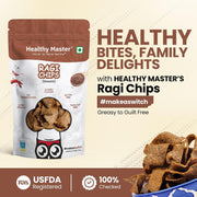 Healthy Master Ragi Chips 200g | Light & Crispy Chips, High protein | Natural ingredients, Vegan, Gluten Free, No Palm Oil, No Artificial Preservatives, Trans Fat Free, Low Calorie