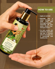 Herbsense Ayurvedic Hair Cleanser, Enriched with Rosemary, Amla, Coconut, Fenugreek & Herbs, SLS Paraben Free, Healthy & Nourished Hair Shampoo, 200ml