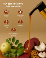 Herbsense Ayurvedic Hair Cleanser, Enriched with Rosemary, Amla, Coconut, Fenugreek & Herbs, SLS Paraben Free, Healthy & Nourished Hair Shampoo, 200ml