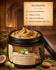 Herbsense Ayurvedic Hair Spa Cream Mask for Men & Women, Enriched with Rosemary, Mint, Fenugreek, Amla, Coconut Oil,Argan Oil, Herbs, 200g, Mineral Oil & Silicon Free, For Hair Nourishment