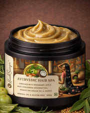Herbsense Ayurvedic Hair Spa Cream Mask for Men & Women, Enriched with Rosemary, Mint, Fenugreek, Amla, Coconut Oil,Argan Oil, Herbs, 200g, Mineral Oil & Silicon Free, For Hair Nourishment