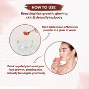 INDUS VALLEY Bio Organic Hibiscus Flower Powder for Face Pack and Hair Mask, Natural Pure Hibiscus Rosa-Sinensis Hair & Skin Care, Gudhal Ka Phool Powder For Dull Hair & Dry Scalp (100g)