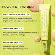 Hyphen Golden Hour Glow Sunscreen Spf 50 Pa++++ Dewy Glow & Bright Skin| Vitamin C Rich-10% Kakadu Plum & Peptides| Women Men|Lightweight & Non Greasy, Uv & Blue Light Protection|All Skin Types - 40G