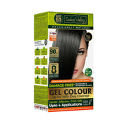 NDUS VALLEY Damage Free Natural Gel Hair Colour for Women | Ammonia & PPD Free Organic Hair Colour with 100% Grey Coverage, Long Lasting Conditioning Hair Color | Black 1.00-220 ml