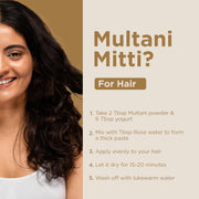 INDUS VALLEY Bio Organic Multani Mitti Powder Natural Fuller’s Earth for Face & Hair Packs Removes Dead Skin, Cleanses Pores, Reduces Dandruff & Scalp Itchiness Soft & Glowing Skin (200g)