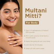 INDUS VALLEY Bio Organic Multani Mitti Powder Natural Fuller’s Earth for Face & Hair Packs Removes Dead Skin, Cleanses Pores, Reduces Dandruff & Scalp Itchiness Soft & Glowing Skin (200g)