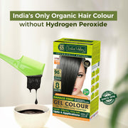 NDUS VALLEY Damage Free Natural Gel Hair Colour for Women | Ammonia & PPD Free Organic Hair Colour with 100% Grey Coverage, Long Lasting Conditioning Hair Color | Black 1.00-220 ml
