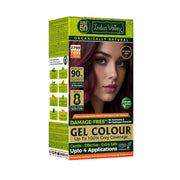 INDUS VALLEY Damage Free Natural Gel Hair Colour for Women Ammonia & PPD Free Organic Hair Colour with 100% Grey Coverage, Long Lasting Conditioning Hair Color Burgundy 1.00-220 ml