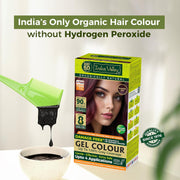 INDUS VALLEY Damage Free Natural Gel Hair Colour for Women Ammonia & PPD Free Organic Hair Colour with 100% Grey Coverage, Long Lasting Conditioning Hair Color Burgundy 1.00-220 ml