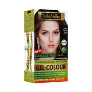 INDUS VALLEY Damage Free Natural Gel Hair Colour for Women | Ammonia & PPD Free Organic Hair Colour with 100% Grey Coverage, Long Lasting Conditioning Hair Color | Copper Mahogany 5.40-220 ml