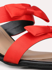 Inc.5 red open toe heels view 3