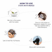 Indus Valley Bio Organic 100% Organic and Herbal Indigo Powder, for Natural Hair Coloring, Arrests Early Greying & Protects hair from Damage 100g