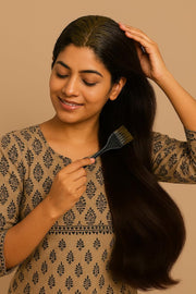 Indus Valley Bio Organic 100% Organic and Herbal Indigo Powder, for Natural Hair Coloring, Arrests Early Greying & Protects hair from Damage 100g