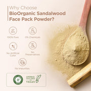 Indus Valley Bio Organic Sandalwood Face Pack Powder Lightens Suntan