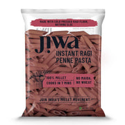 Jiwa Instant Ragi Penne Pasta | 200 G | Cooks in 7 minutes | Ready to Cook | 100% Millet | No Maida, No Atta | Gluten Free