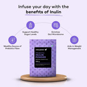 Urban Platter Inulin Powder, 300g (Fructo-Oligosaccharides | FOS | Prebiotic & Rich in Soluble Dietary fibre | Supports Gut Health)