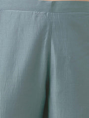 Janasya ice blue kurta set view 8