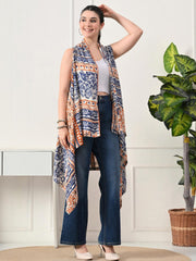 Sangria Open Front Sleeveless Longline Shrug view 12