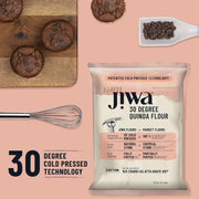JIWA healthy by nature Organic Quinoa Flour | Soft Fluffy Rotis | Protein Rich Chakki Ground Atta | Indian Origin | Certified Organic & Gluten Free | 100% Natural | 900 g
